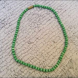 Vintage Pea Green Glass bead Choker/necklace